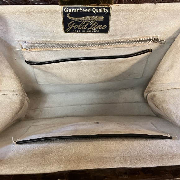 Vintage Goldline alligator top handle purse - Picture 6 of 8